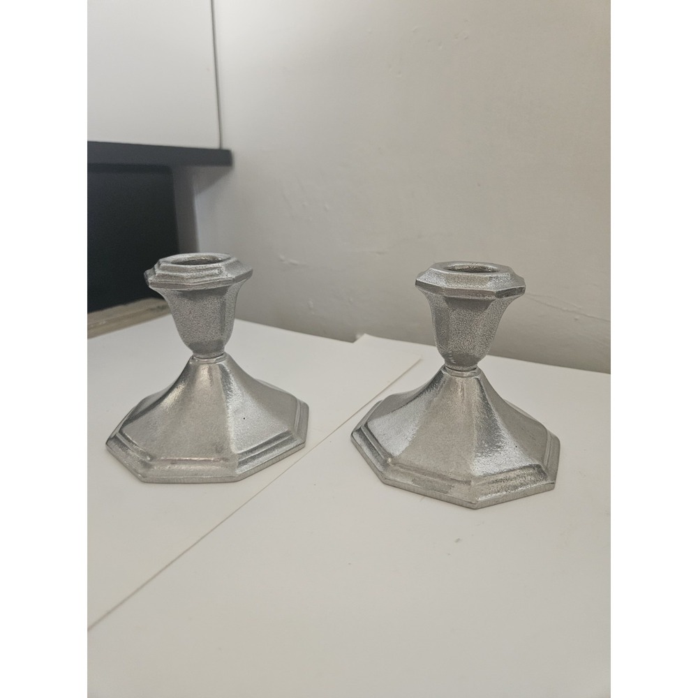 vintage pewter Pedestal‎ candle holder